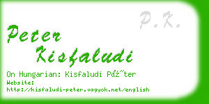 peter kisfaludi business card